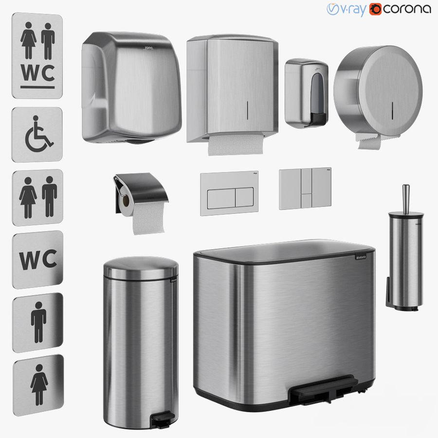 Bathroom accessories set 71 Jofel Brabantia BXG Katrin Viega